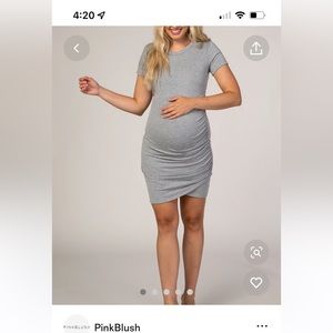 Pink blush tshirt maternity dress- size M
